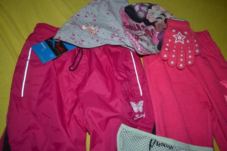 Dívčí set v.98, sportovní kalhoty,tepláky,rukavice, 86–98