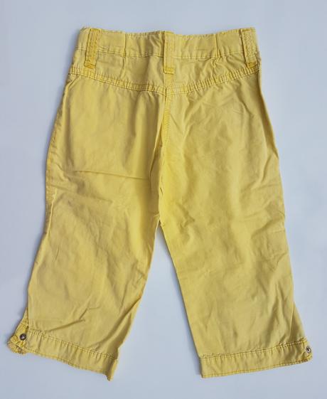 G62 dívčí plátěné 3/4 kalhoty vel. 116-122, 116