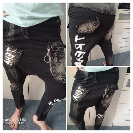 Baggy-nasrávačky-harémky "fashion" vel."s", s