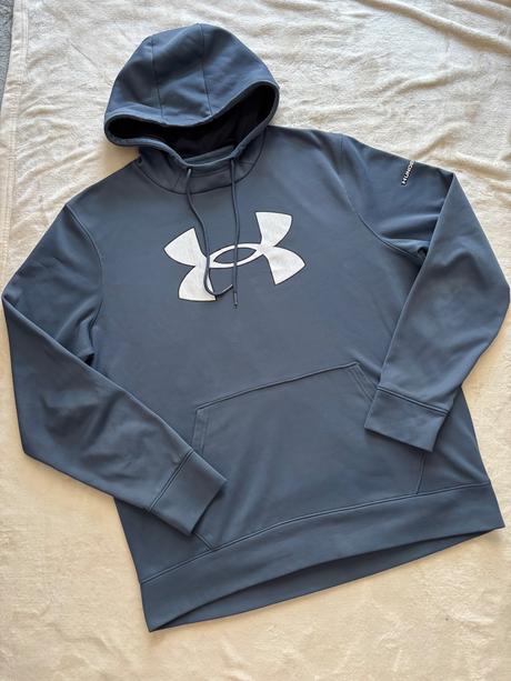 Ob/ mikina pánská- v.50/52 šedo/modrá, under armour,52