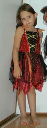 Karnevalové šaty čarodějnice, čertice 1-2 roky, 