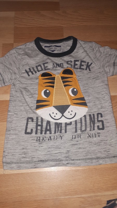 Šedé tričko s tygrem 98 next, next,98