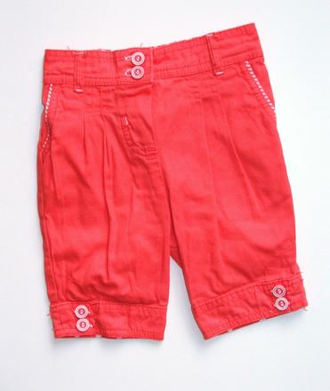 J99 plátěné 3/4 dívčí kalhoty vel. 74, mothercare,74