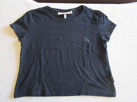 Pěkné černé kratší bavl. tričko, kr. rukáv, vel. s, s