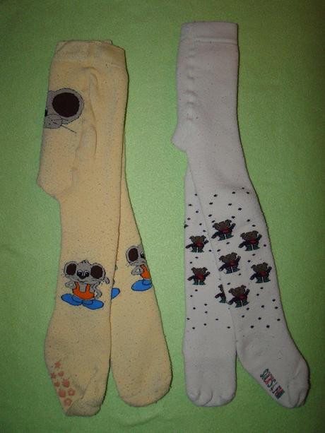 7ks v.92 2x menžestrové šaty, svetr, punčocháče, 86–98