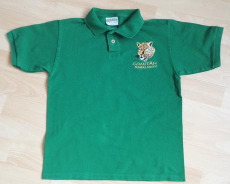 Zelené triko s límečkem vel. 146, 146