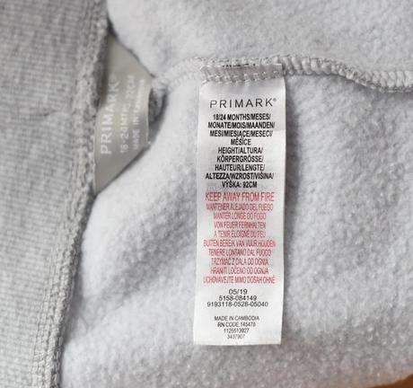 Tepláky vel. 18 - 24 m, primark,92