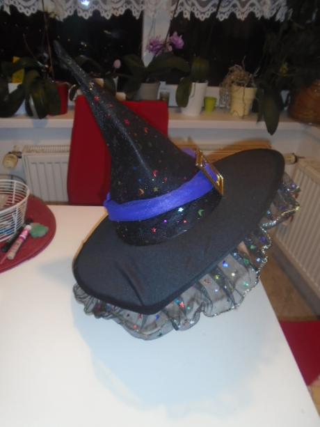 Klobouk maska čarodějnice luxusní,