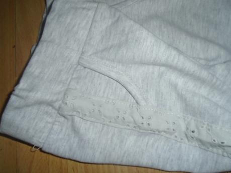 Tepláky kalhoty vel 92 šedé s krajkou na boku, pepco,92