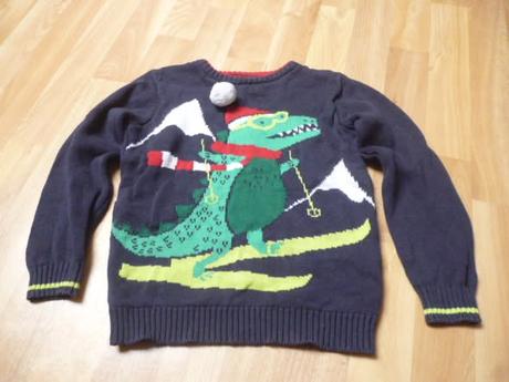 Vánoční dino svetr 7-8, 128