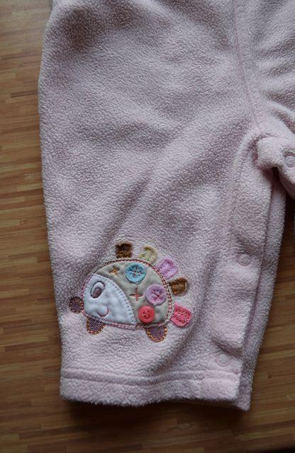 Růžové flísové lacláče/kalhoty vel.68, next,68