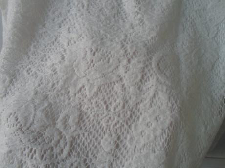 Bílá krajková mikina svetr, h&m,m