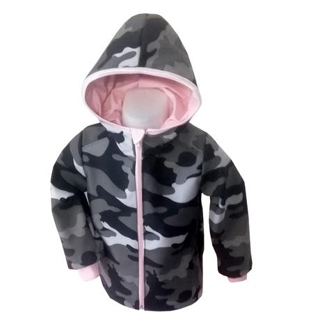 Softshellová bunda s fleecem, maskáč, 86 - 152