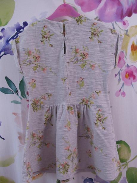 Bavlněné šedé dívčí šaty s kolovou sukní next, next,116