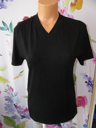 Dámské pružné černé tričko, s