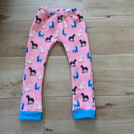 Dívčí handmade baggy- koníci/jednorožci- 110/116, 110