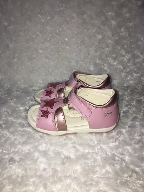 Růžové kožené sandále geox, geox,25