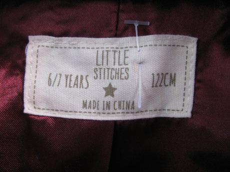 Dívčí vínová bunda z umělé kožešiny vel.6-7 let, primark,122