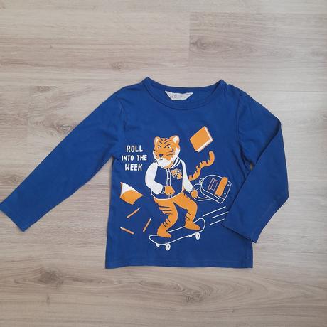 Dětské triko s dl. rukávem s tygrem, h&m, 110/116, h&m,116