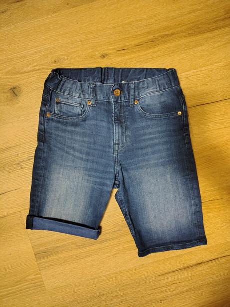 Dětské strečové riflové kraťasy h&m 146, h&m,146