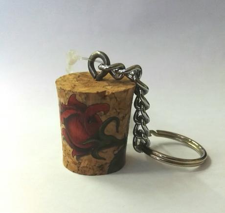 Přívěsek na klíče korková zátka - dámský,