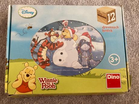 Dřevěné kostky medvídek pooh, 