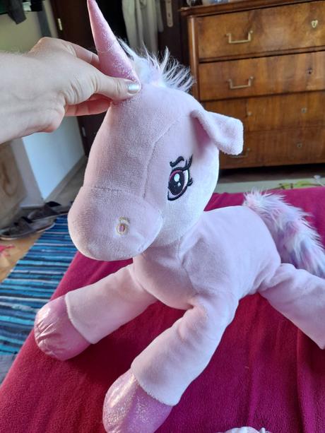 Jednorožec růžový plyšový velký plyšák, 