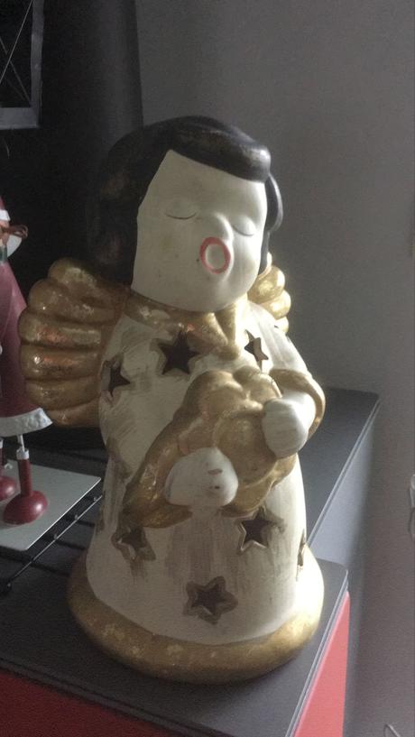 Velký keramický anděl na svíčku, 