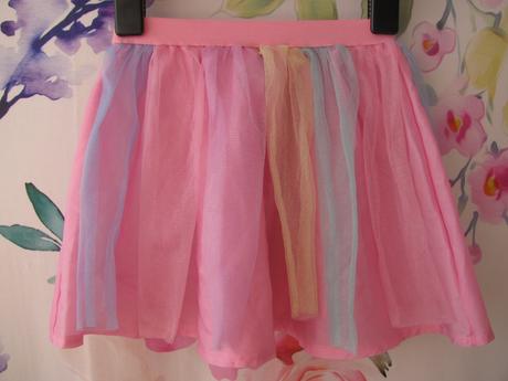 Krásná barevná tylová sukně, f&f,98