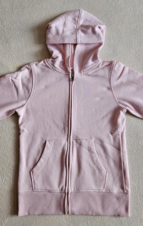 Dívčí mikina, mikinka, růžová, vel.134/140, h&m, h&m,134