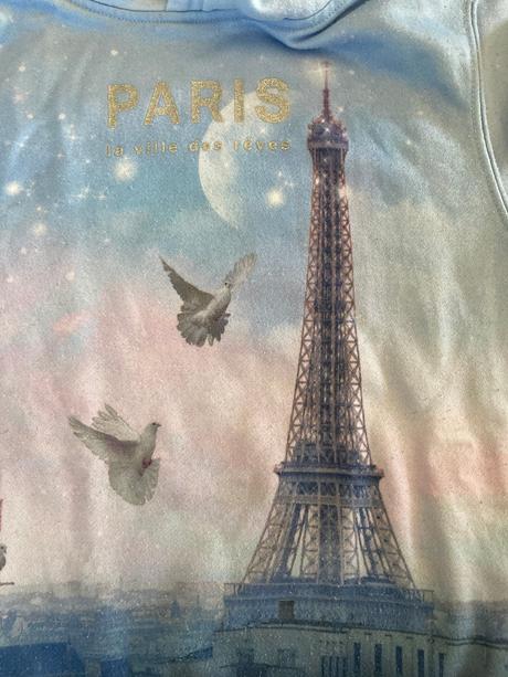 Teplá mikina s kapucí paris 146/152, h&m,146