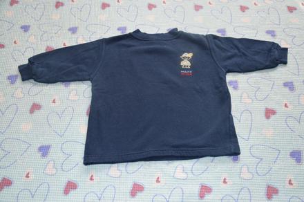 Bavlněná modrá teplá mikinka 92/98, 92