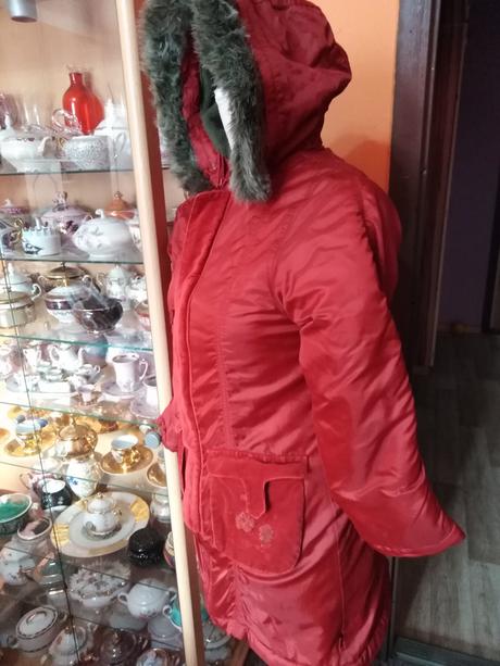 Teplý zimní dívčí kabát, 158