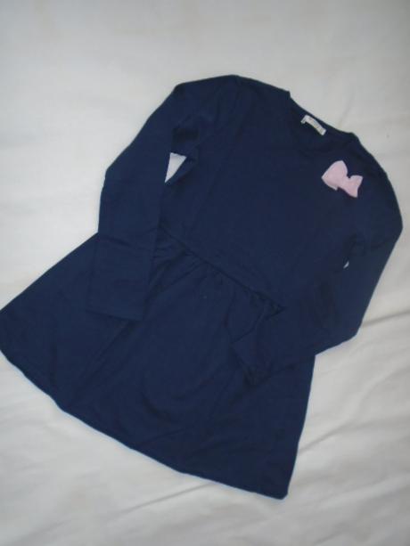 Šaty modré mašle vel 152/158, terranova,152