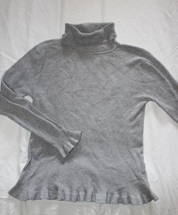 Vb190. žebrovaný šedý rolák 12 let, primark,152