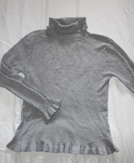 Vb190. žebrovaný šedý rolák 12 let, primark,152