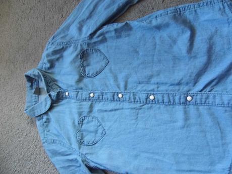 Plátěná jakoby džínová košile, pepco,128
