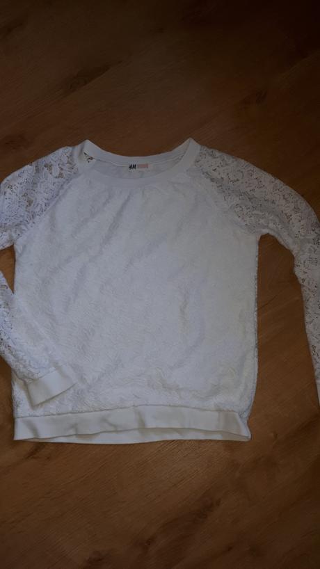 Dívčí kraječková mikina, h&m,146