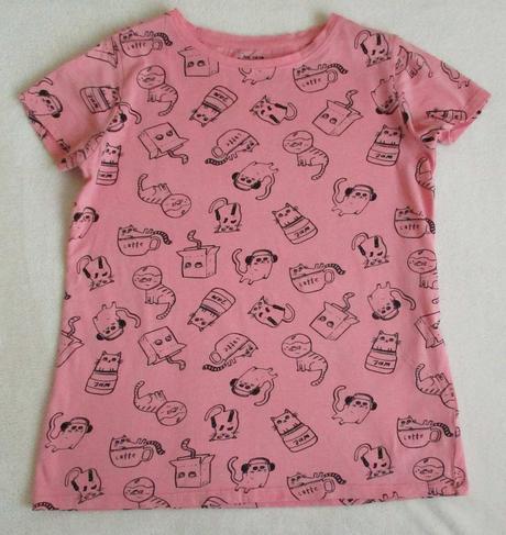 Dívčí trička s kočkami 158 164 set 3ks, 158