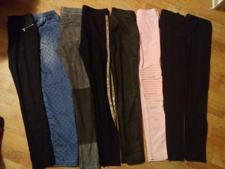 8 x kalhoty/legíny, h&m,152