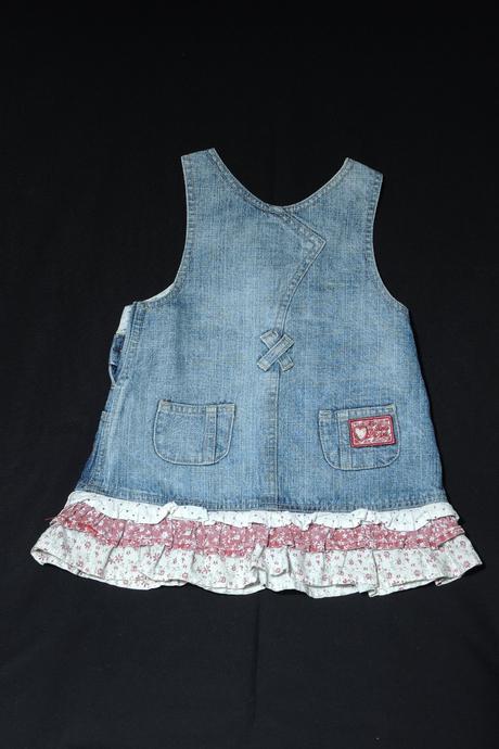 Džínová sukně s laclem, morris mouse,74