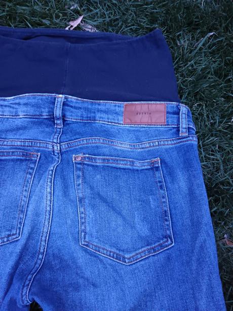 Těhotenské trhané/drbané rifleh&m slimboyfriend 38, h&m,38