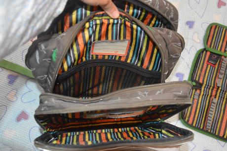 Tříkomorový školní batoh topgal s dinosaurem penál,