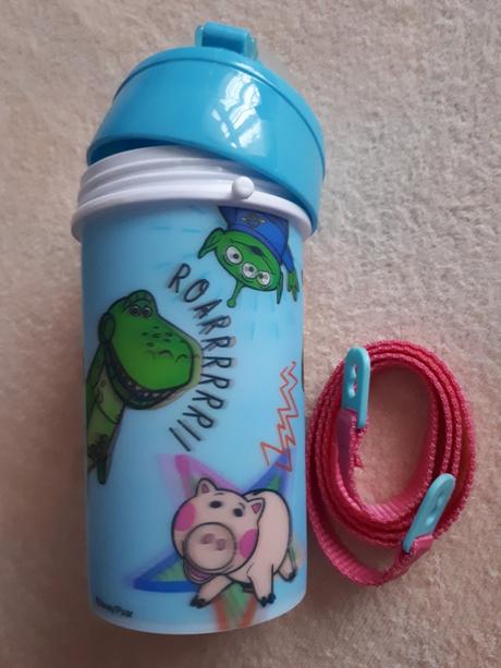 Toy story, příběh hraček - láhev na pití s brčkem,