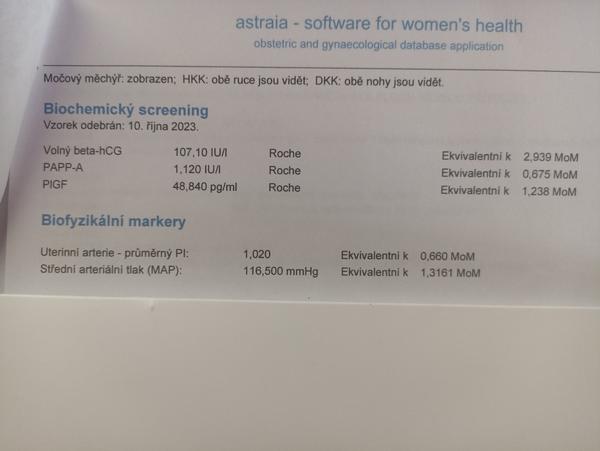 Chápete hodnoty krve z prvotrimestrálního screeningu?