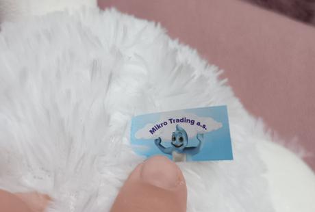 Plyšový sedící pes bílý mikro trading, 