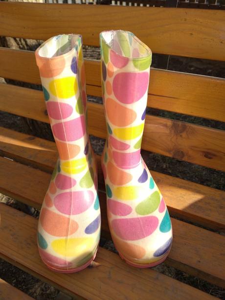 Dívčí gumáky puntíky vel. 24 - 25, délka 16 cm, 24