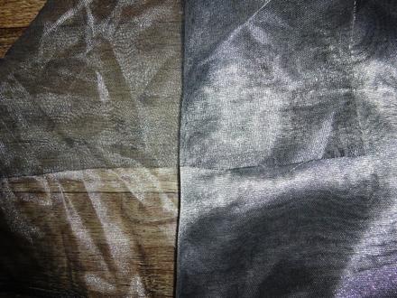 Šedostříbrná organza 42 cm x 13,3 metrů, 