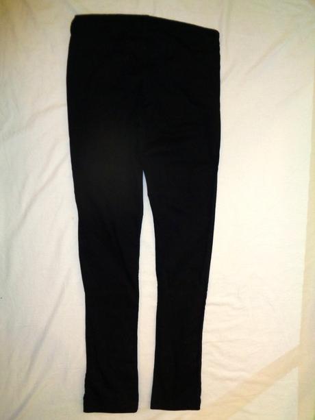 Černé elastické riflové skinny, h&m,164
