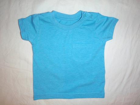 Luxusní komplet tyrkys trička a kalhot - rollky, tu,74